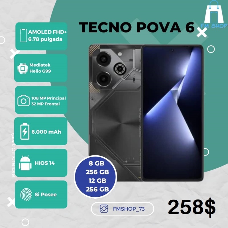 Pantalla: Tamaño: 6.78 pulgadas Tipo: IPS LCD Tasa de refresco: 120 Hz Brillo máximo: 1300 nits Procesador: Chipset: MediaTek Helio G99 Rendimiento: Opciones de 8 GB o 12 GB de RAM Cámara: Cámara principal: 108 MP con capacidades avanzadas Grabación de vídeo: Hasta 4K Almacenamiento: Capacidad: 256 GB de almacenamiento interno Batería: Capacidad: 6000 mAh Carga rápida: Soporta carga rápida para mayor conveniencia Conectividad: Lector de huellas: Integrado bajo la pantalla Parlantes: Equipado con sonido estéreo y soporte para Dolby Atmos Sistema Operativo: Android 14, ofreciendo una experiencia fluida y actualizada